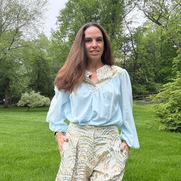 NEW Greek Archaic Kori Mao Collar Long Sleeve Shirt - Picture 6 of 14